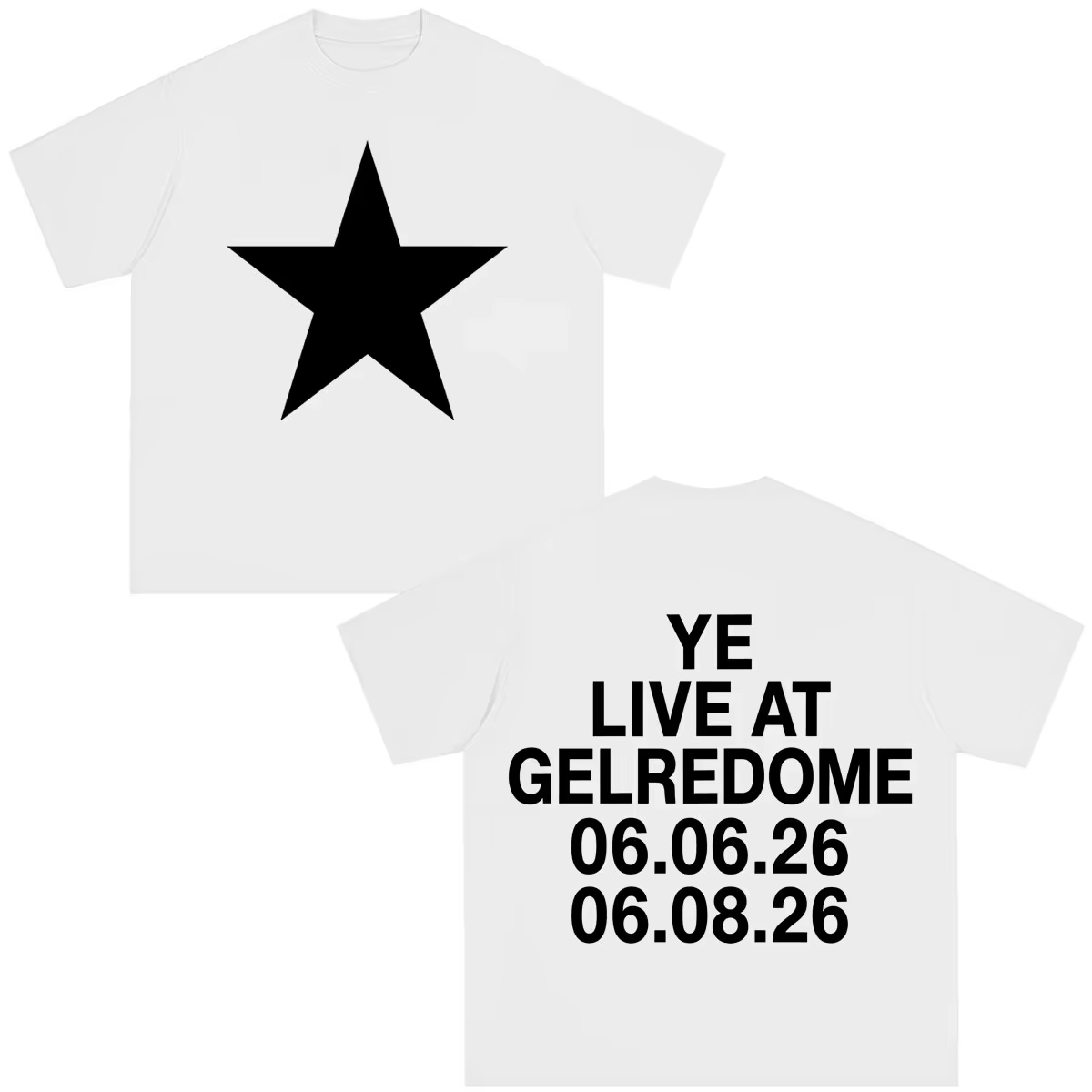 T-shirt en coton pour hommes et femmes, tendance hip-hop, imprimé Bully Kanye West Album Tour 2026, 