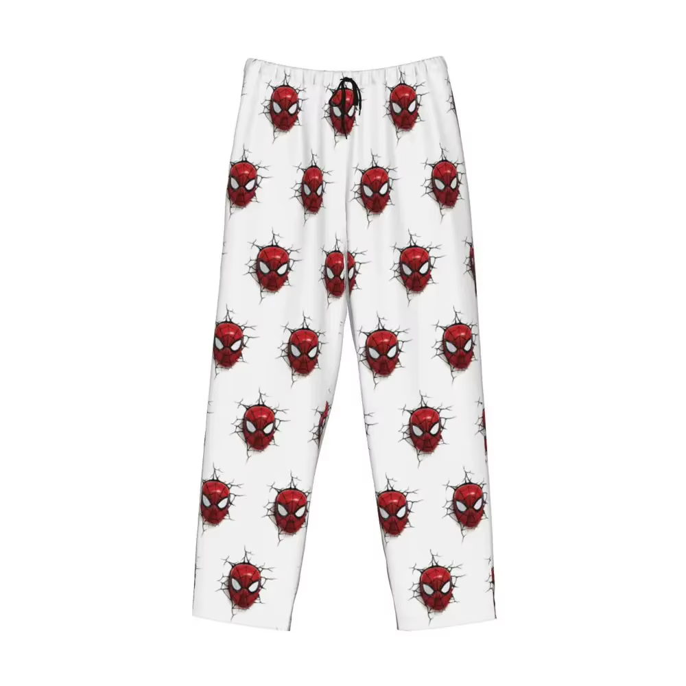 Dessin animé Spider-Man hommes pyjamas ceinture élastique araignée pantalon droit mode à la mode mai