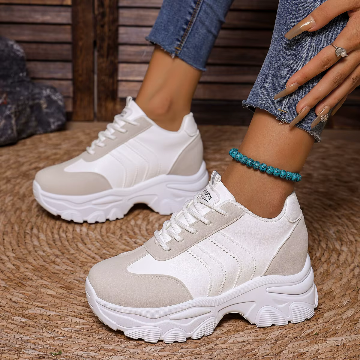 Nouvelles baskets tendance pour femmes, chaussures de sport décontractées et confortables à semelle 