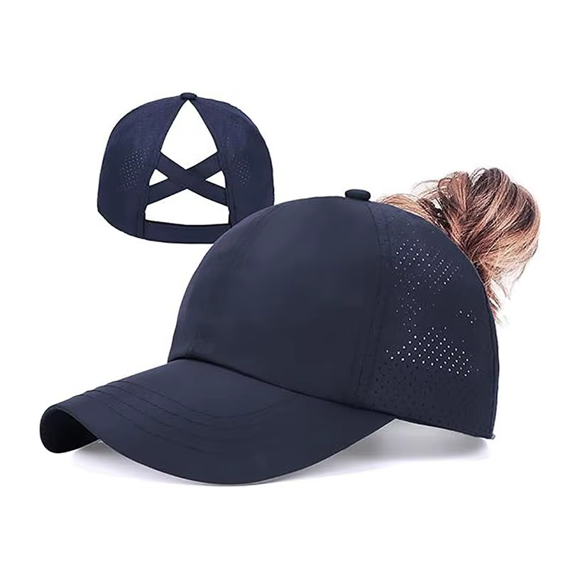 Casquette de baseball en maille pour femmes, respirante, à séchage rapide, couleur unie, protection 