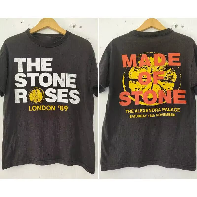 T-shirt The Stone Roses Band London '89 pour les fans de la musique rock, en coton, pour hommes et f