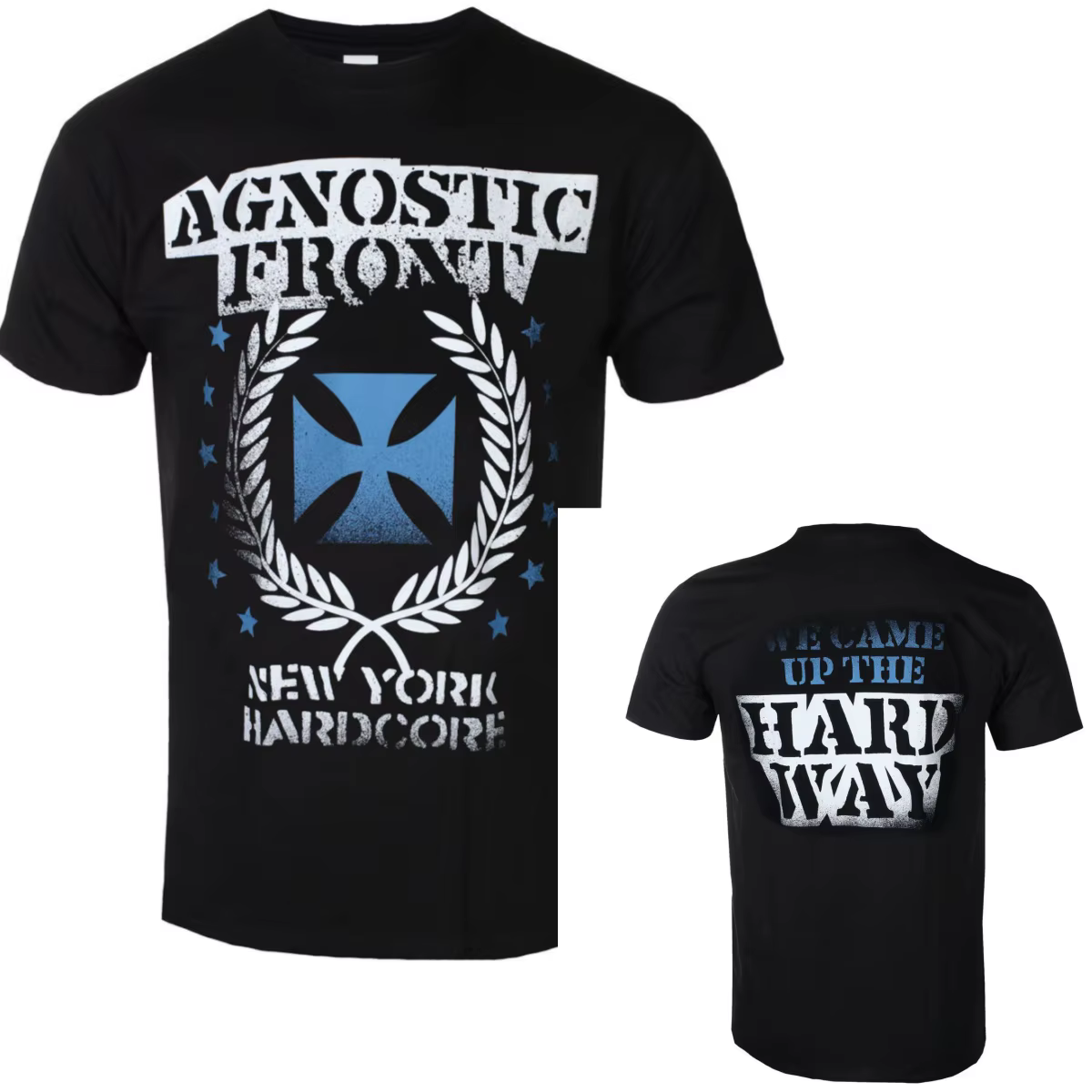 T-shirt unisexe en coton avec motif Agnostic Front, manches courtes, style décontracté, vintage, de 