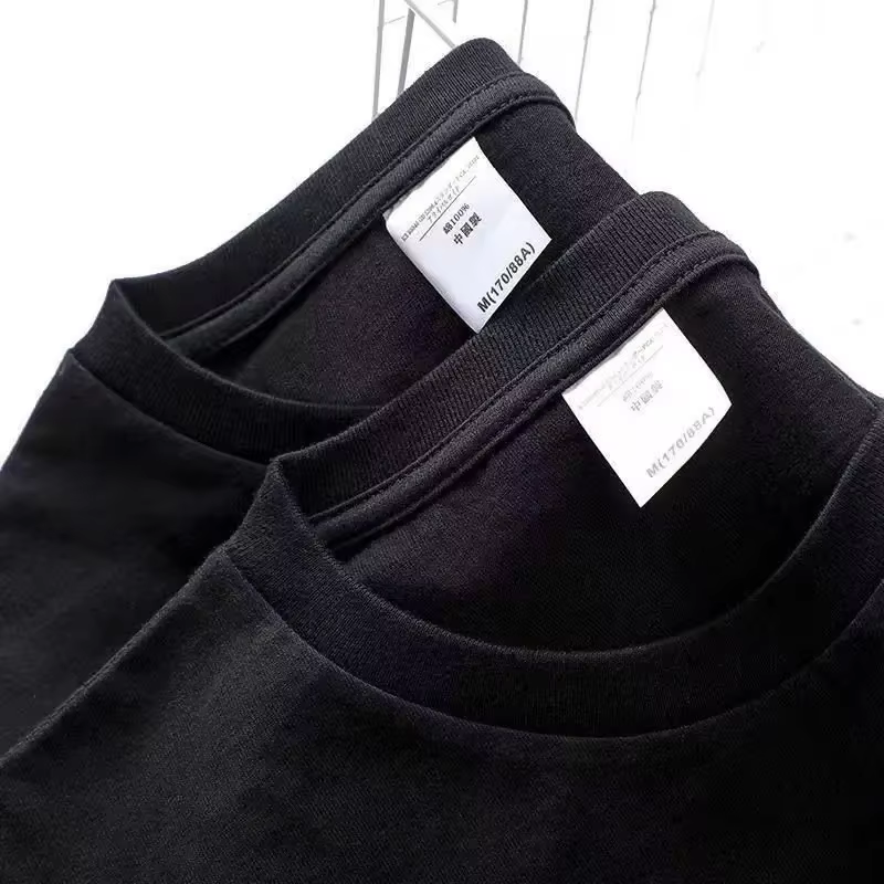 T-shirts pour hommes et femmes, gris-violet, col rond, manches courtes, haut basique en pur coton po