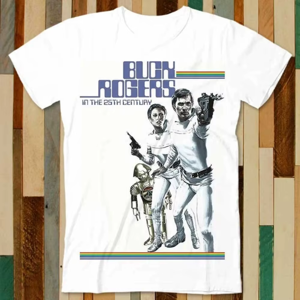 T-shirt Buck Rogers dans le film télévisé du 25e siècle, unisexe, pour hommes et femmes, Design rétr