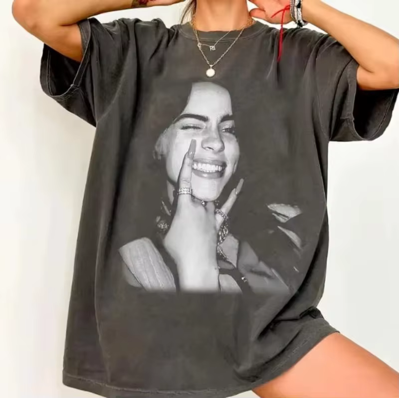 Billie Eilish – T-Shirt d'été à col rond pour hommes, unisexe, 100% coton, manches courtes, style Y2