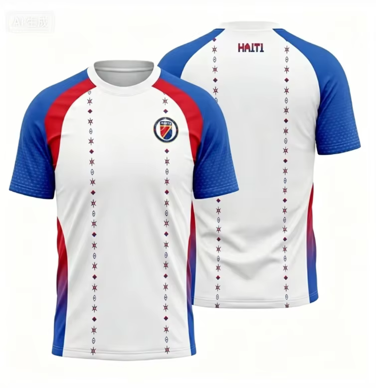 T-shirt de sport pour homme inspiré du football haïtien, respirant, à séchage rapide, idéal pour l'e