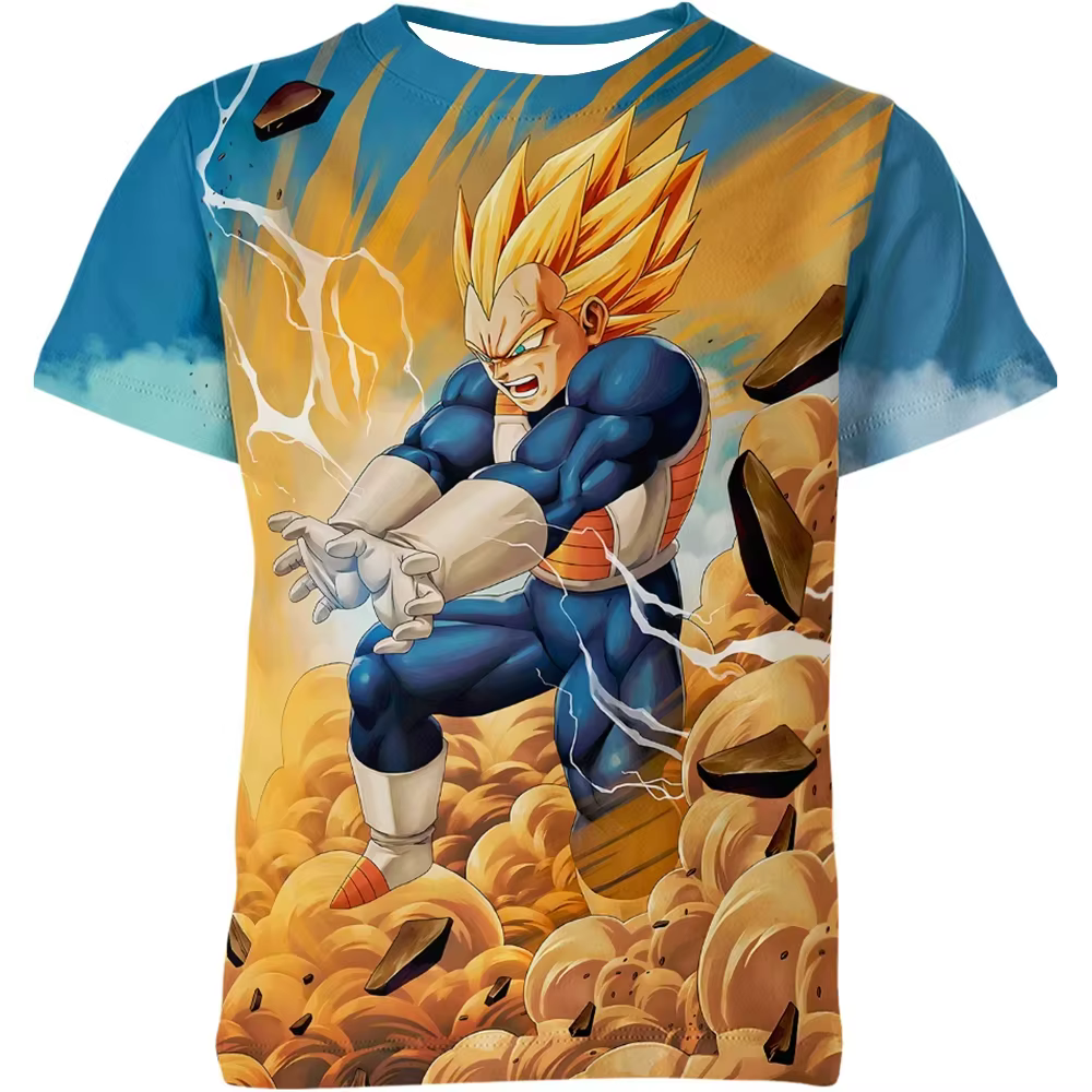 T-shirt Dragon Ball 2026 pour enfants, hauts et t-shirts à manches courtes pour garçons, avec figuri