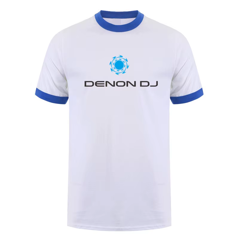 Denon Dj t-shirt été hommes coton col rond à manches courtes joueur médias T-shirts homme hauts LH-3