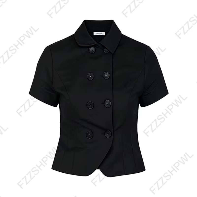 2025 Nouveau T-Shirt Chic à manches courtes pour femmes Sexy Slim Chic Haut court décontracté Grunge