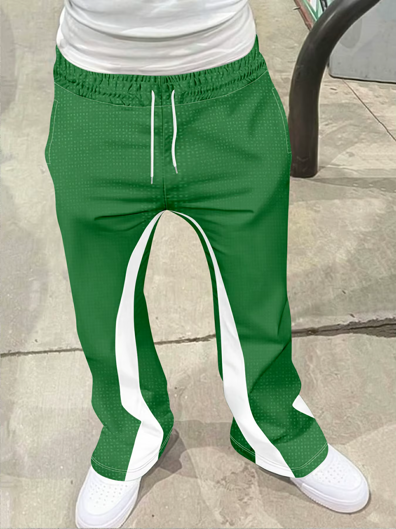 Pantalon de survêtement pour homme, style streetwear décontracté, imprimé croisé tendance, design co