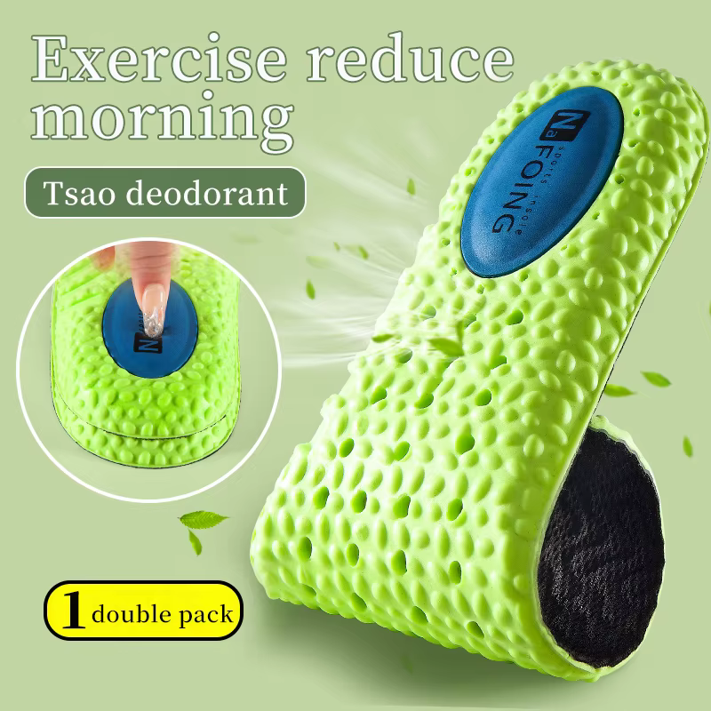Semelle intérieure de sport à absorption des chocs pour hommes et femmes, mousse à mémoire de forme 