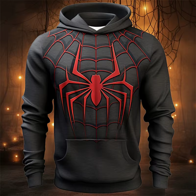 Sweat à capuche Smile Hero Spider-Man pour homme, sweat à capuche imprimé 3D, sweat à capuche Hip-Ho