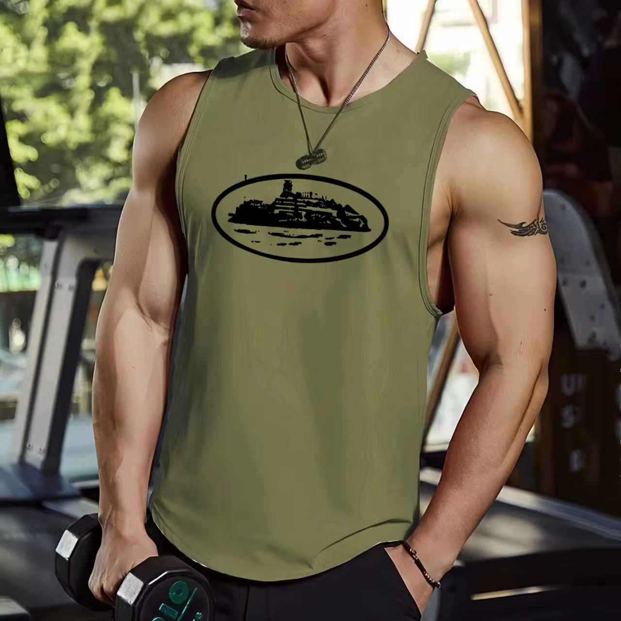 T-shirt de sport tendance pour homme, débardeur décontracté respirant, gilet de sport de basketball 