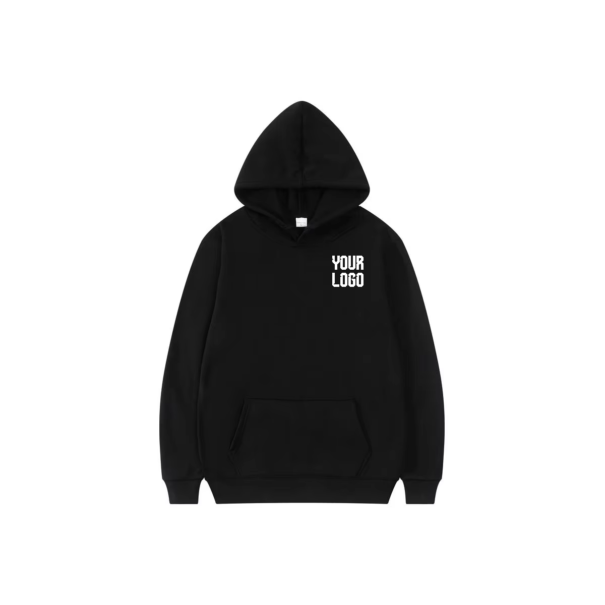 Hoodie uni avec poche |   Modèle de texte personnalisable |   Adapté aux hommes et aux femmes, perso