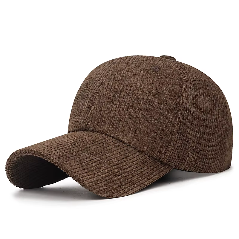 Casquette de baseball en velours côtelé – Snapback réglable, chapeau décontracté rayé polyvalent et 