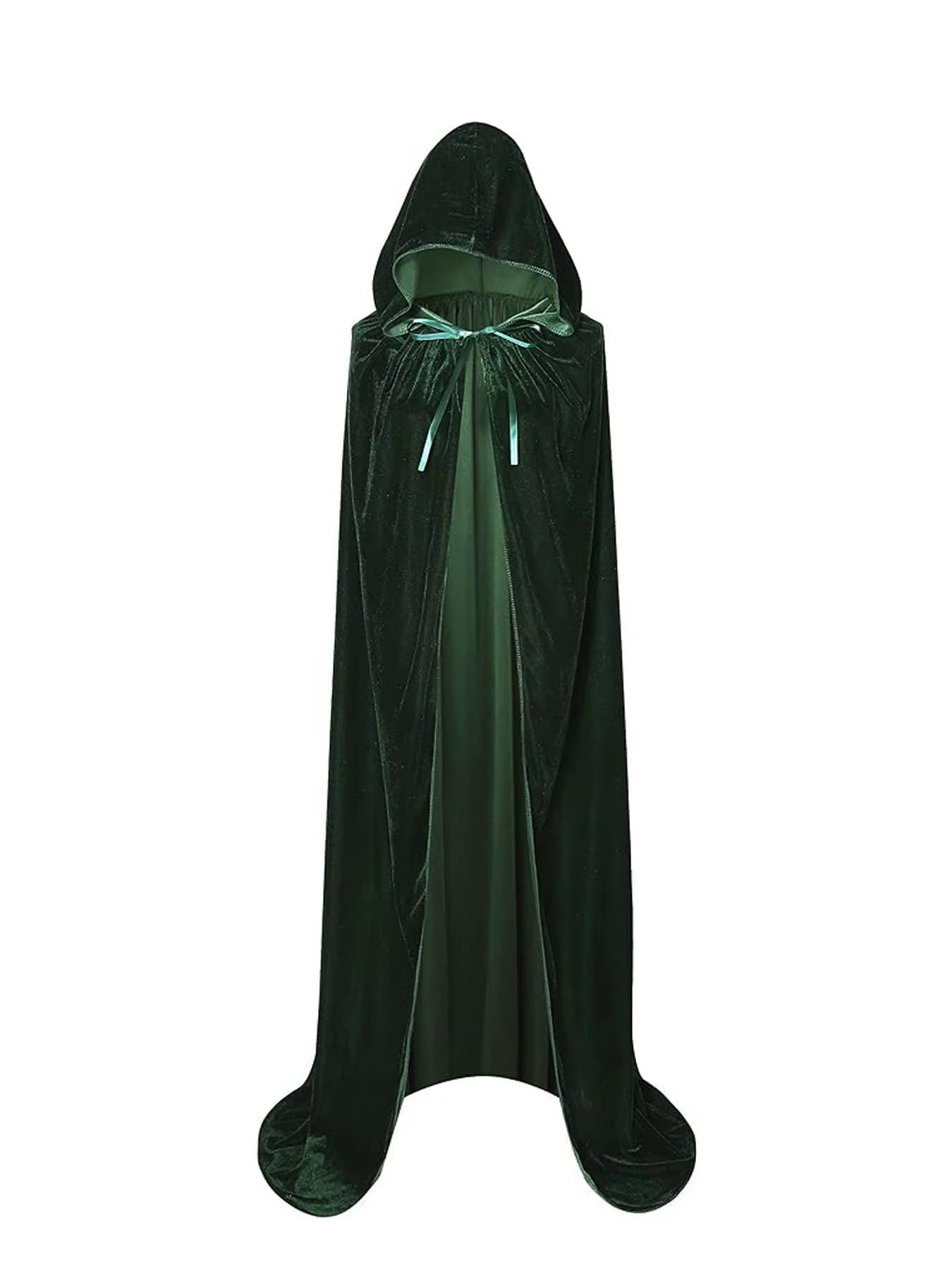 adult Halloween long hooded Pleuche Grim Reaper Cloak  Medieval Costume Witch Wicca Vampire Hallowee