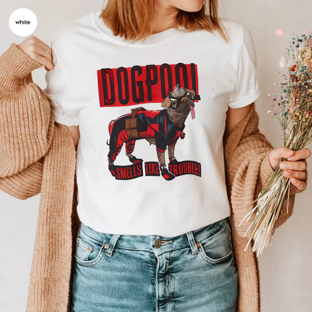 T-shirt rétro inspiré de la piscine et de Wolverine, chemise mignonne d'amant de chien Y2K, t-shirt 