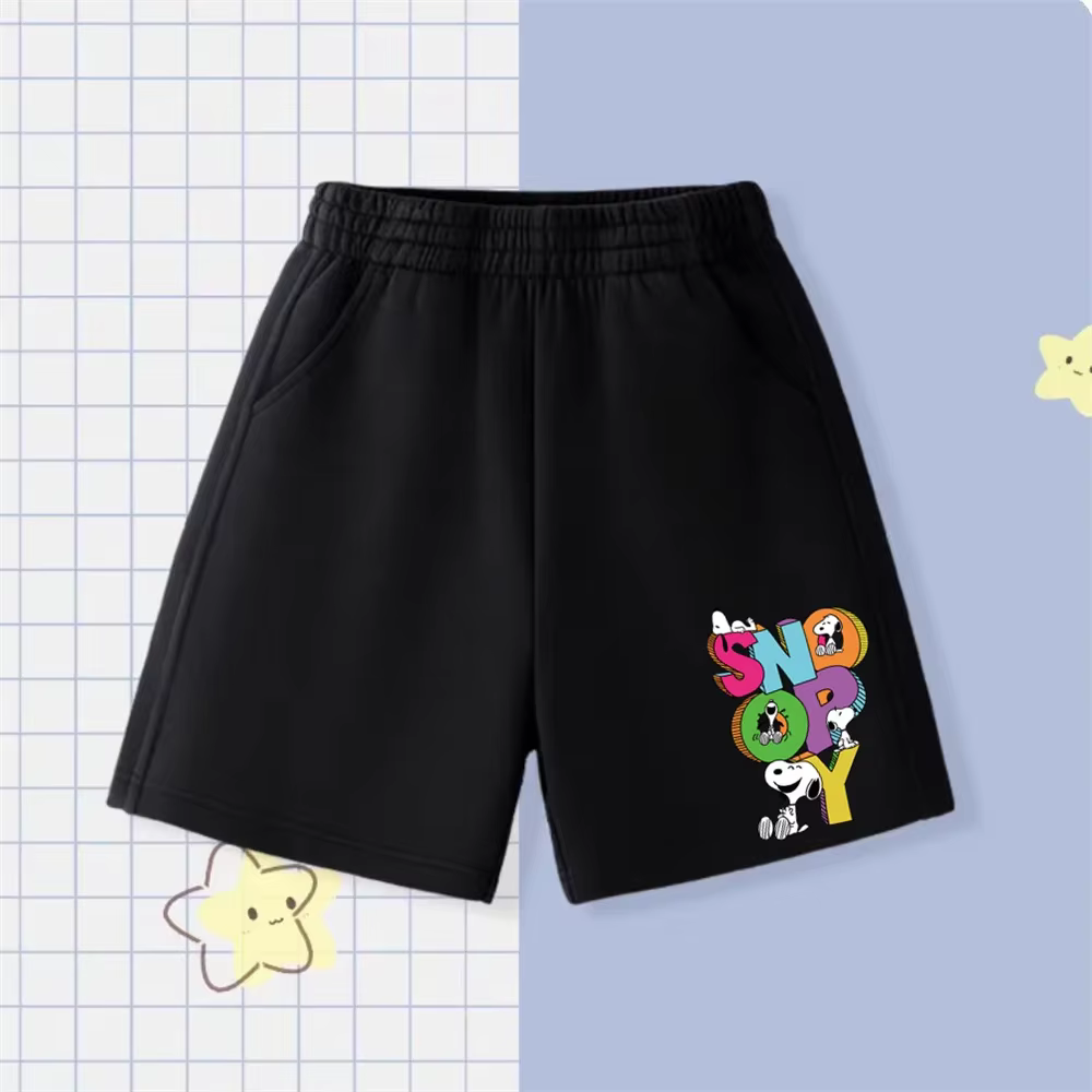 T-shirt en coton pour enfants, imprimé de dessins animés Snoopy, vêtements amusants pour filles et g