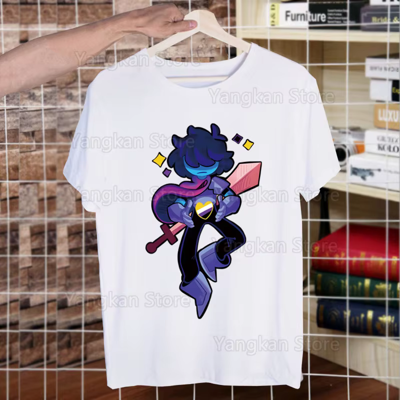 Deltarune t-shirts imprimer col rond manches courtes régulier hommes de haute qualité hommes Hip-Hop