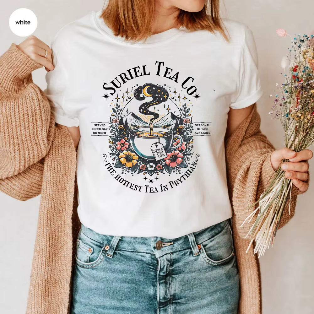 Suriel Tea Co T-Shirt, T-shirt Suriel Tea, Veladditif, Sarah J, Maas Tees, A Court of Florns and Tra