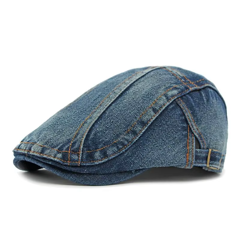 Casquette Gavroche en Jean Lavé Unisexe Réglable pour Hommes et Femmes – Idéale pour les Activités d