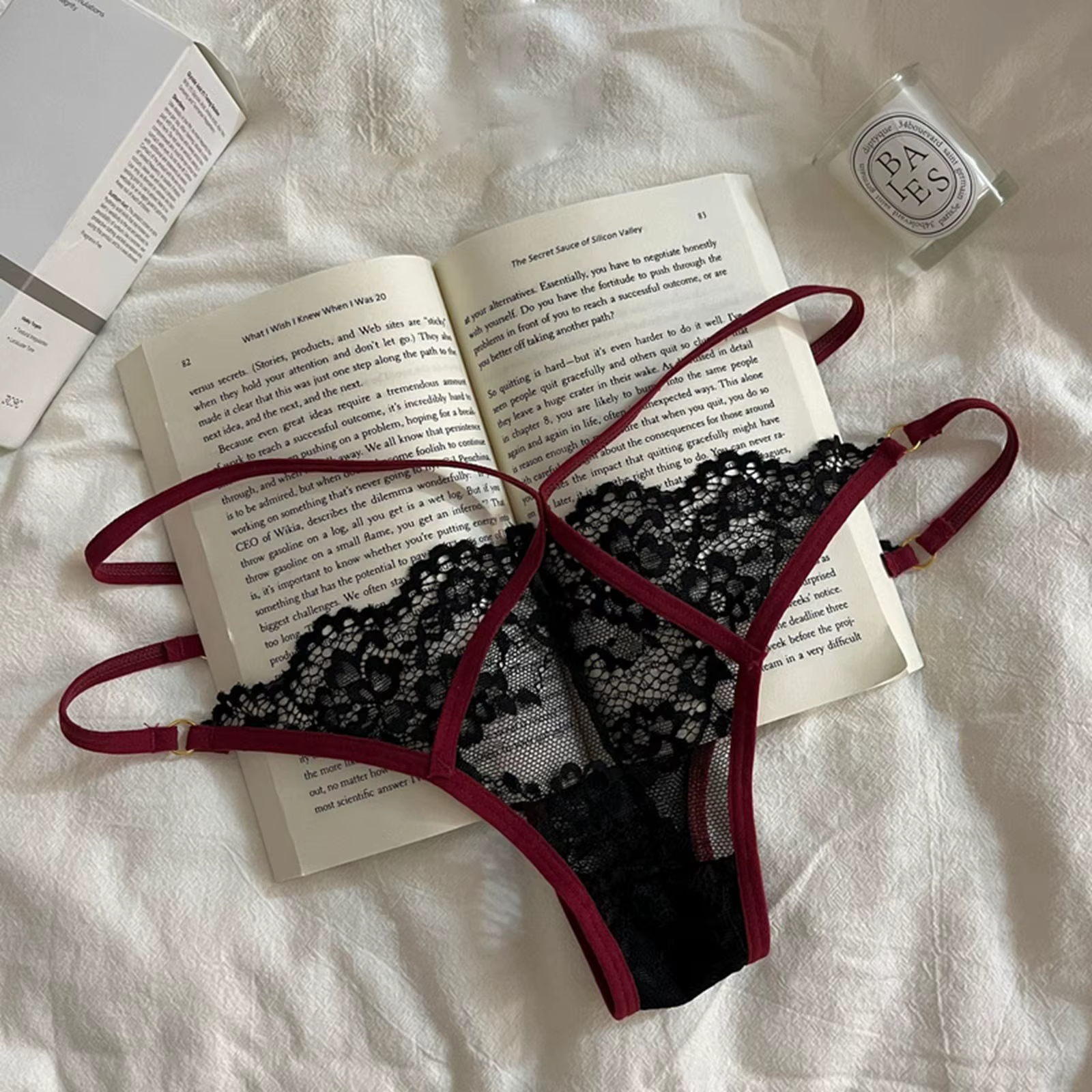 Culotte Légère en Dentelle pour Femme, Sous-Vêtement Sexy, Respirant, Sans Couture, Ultra-Mince, San
