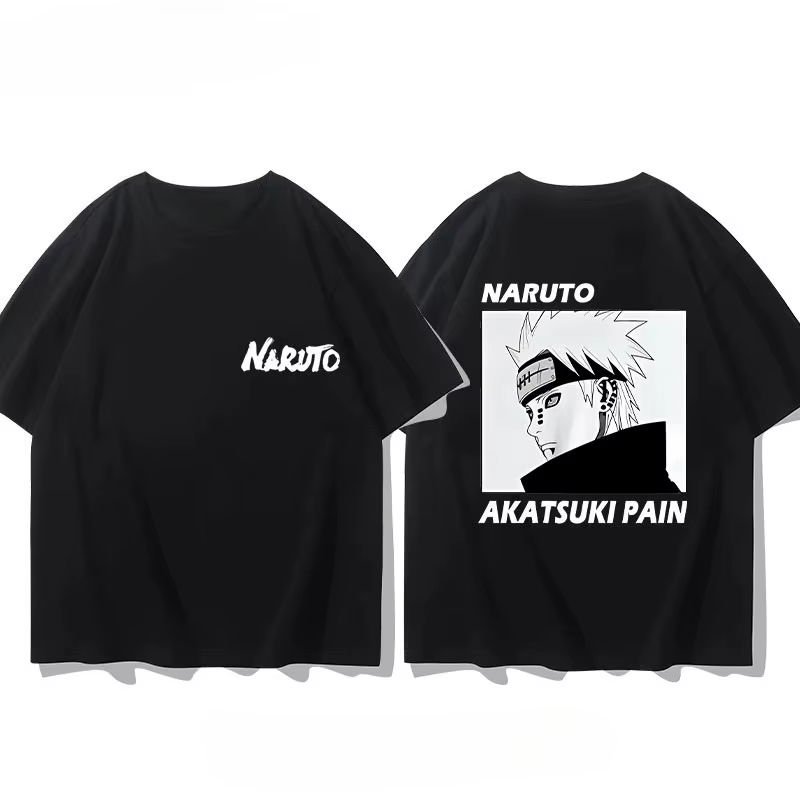 T-shirt Naruto Anime pour hommes, 100% coton, de haute qualité, de luxe, de créateur, nouveau t-shir