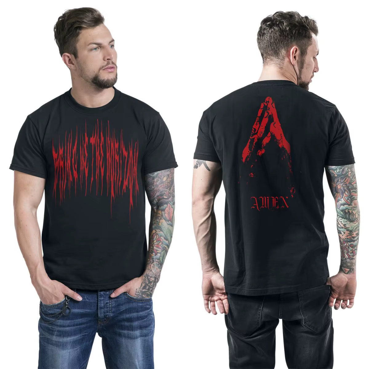 T-shirt en coton avec graphisme Bring Me The Horizon, unisexe, manches courtes, marque de mode, luxe