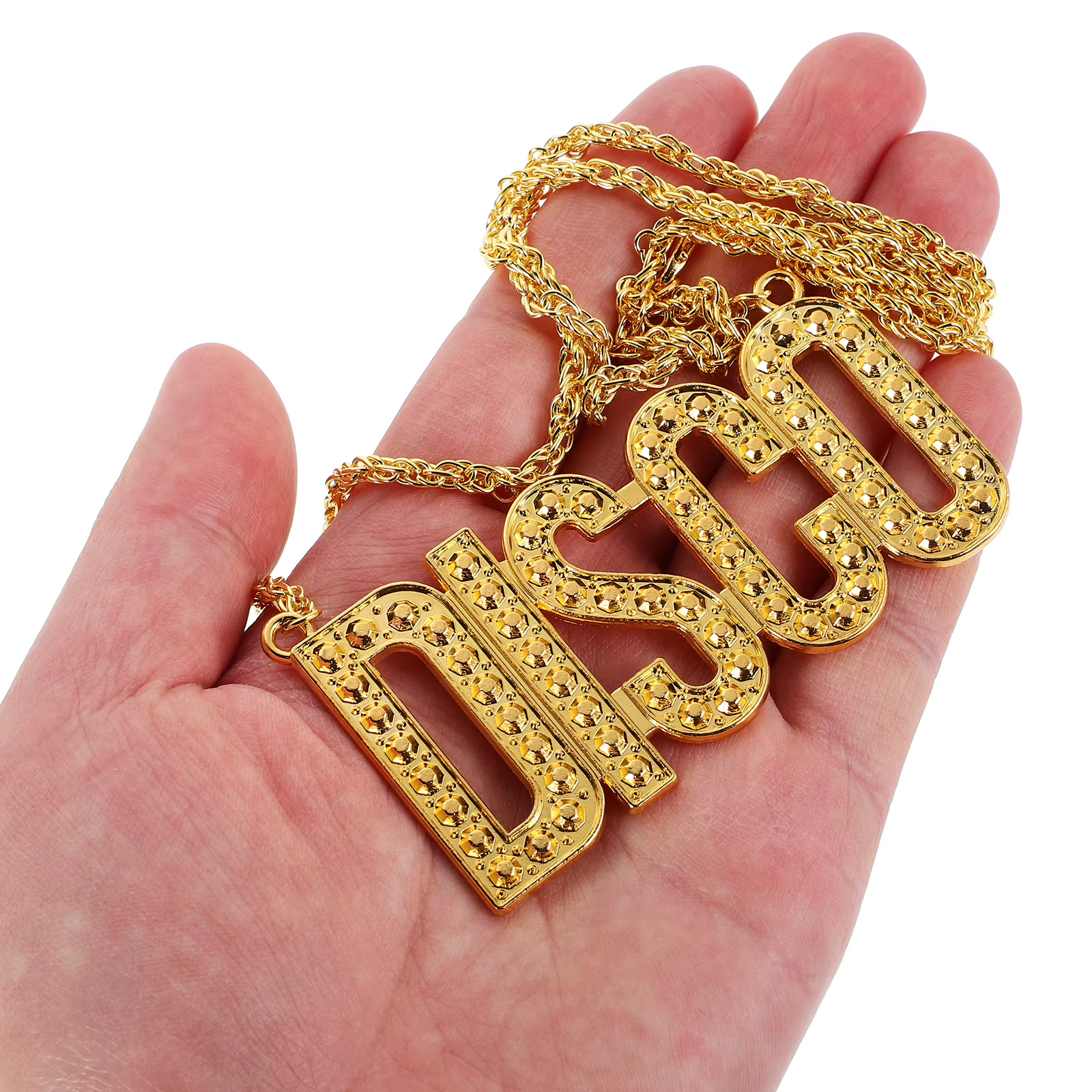 Collier à lettres disco, style hip-hop, accessoire de fête cool, bijoux pour événements de danse, ch