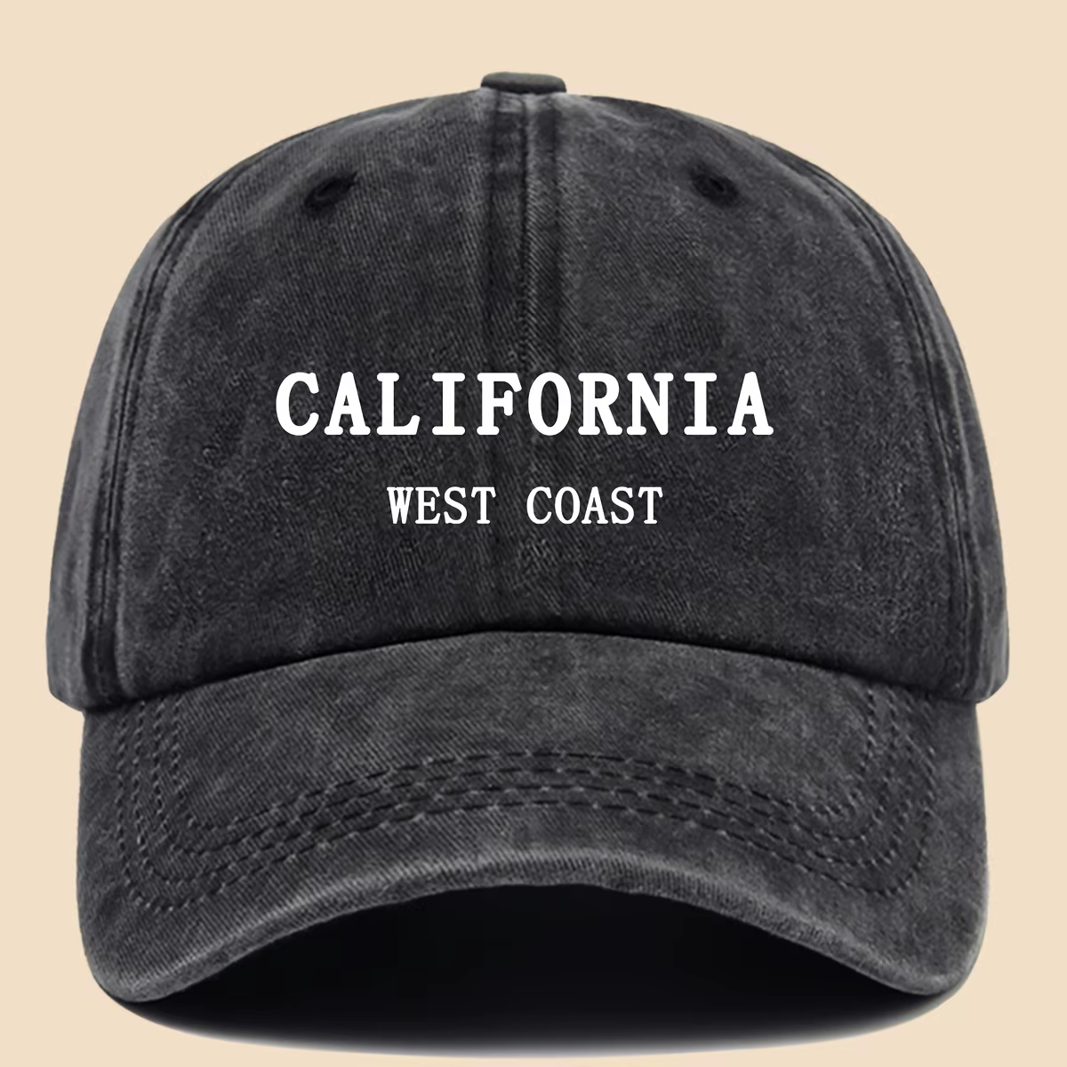 Casquette de baseball California West Coast - 1 pièce - Réglable avec fermeture snapback, respirante