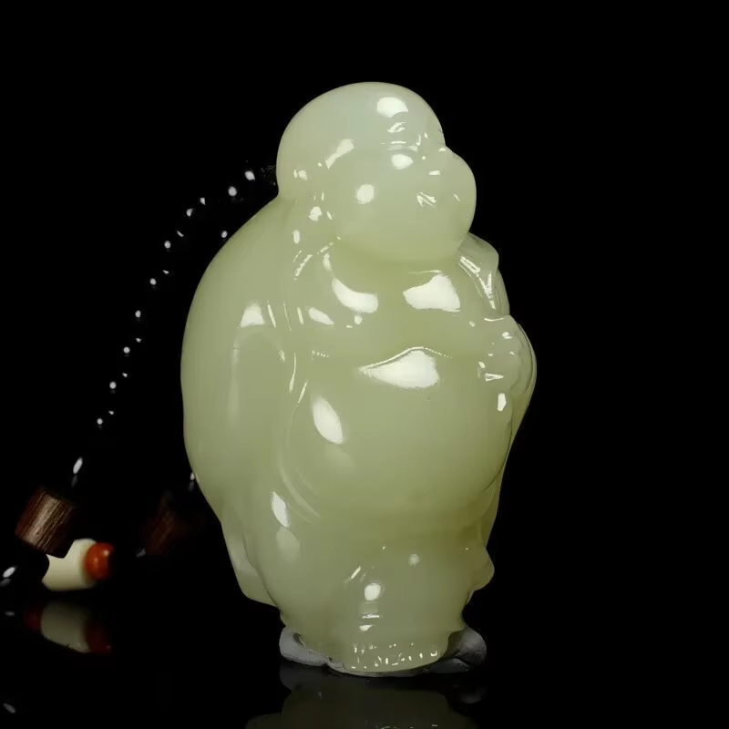 Pendentif Buddha Gong Maitreya en trois dimensions, poignée à la main, à la mode, simple et polyvale