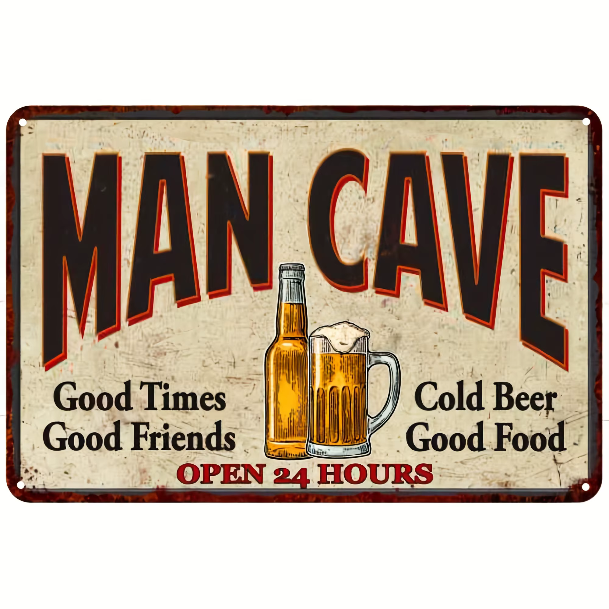 Plaque décorative vintage en métal et aluminium, bière BBQ, rétro, décoration murale pour la maison,