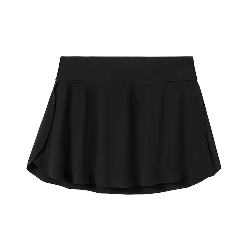 Jupe de natation taille haute pour femme, culotte de sécurité, bikini noir, jupe vintage astronomiqu