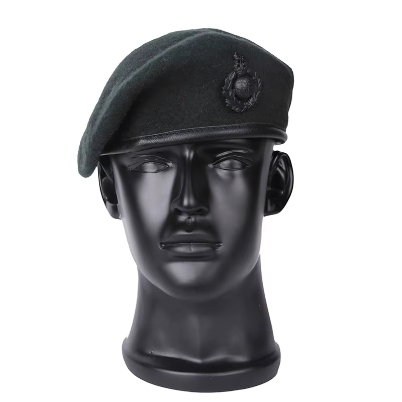 ROYAL MARINES COMMANDO béret casquette et BADGE laine béret casquette militaire