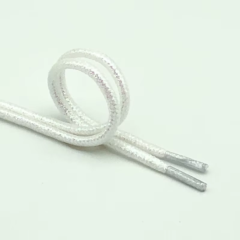 Lacets ronds brillants et colorés or et argent, 24 couleurs, pour baskets, chaussures de sport et bo