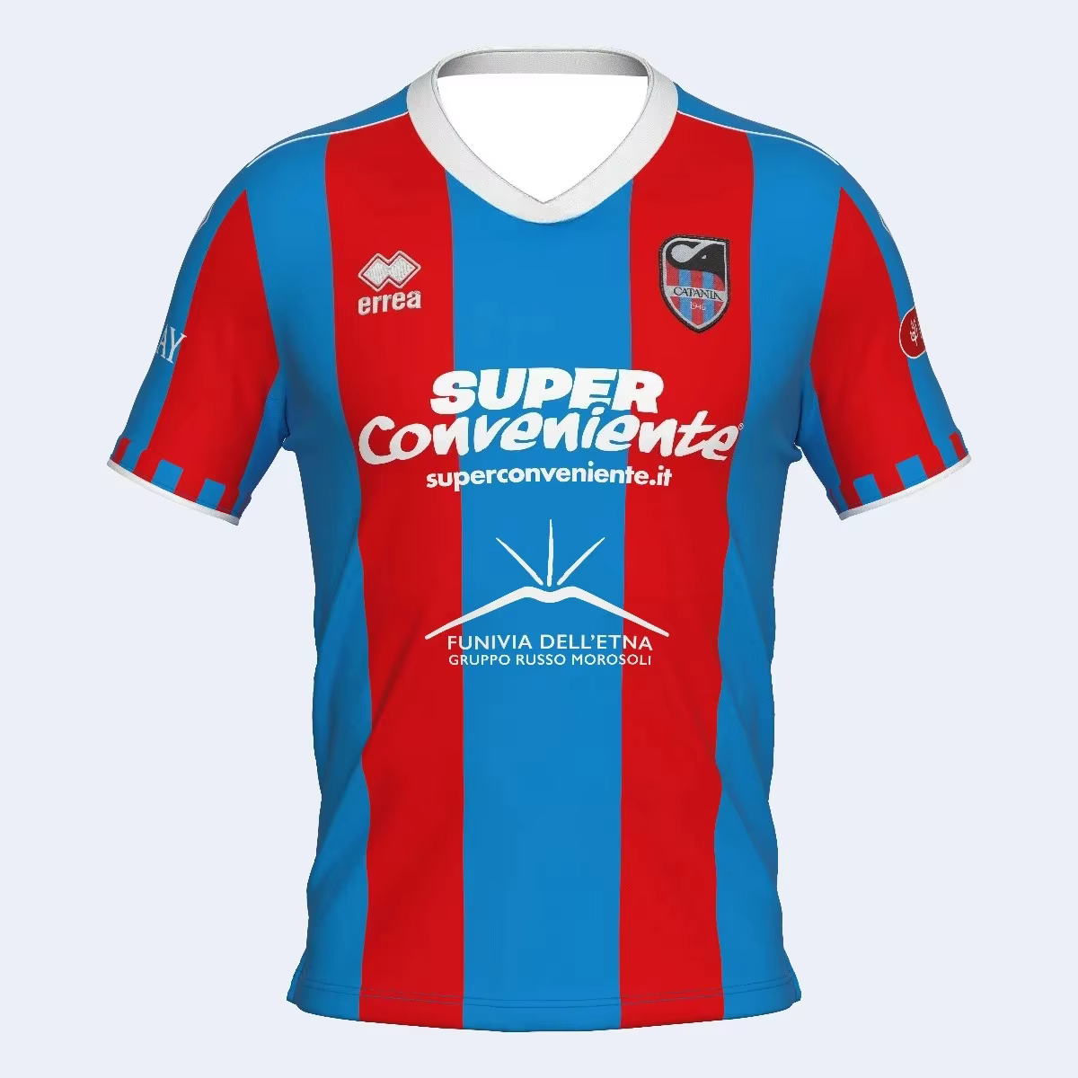 Maillot de football Catania Calcio - Rayures rouges et bleues, t-shirt de sport respirant, maillot d