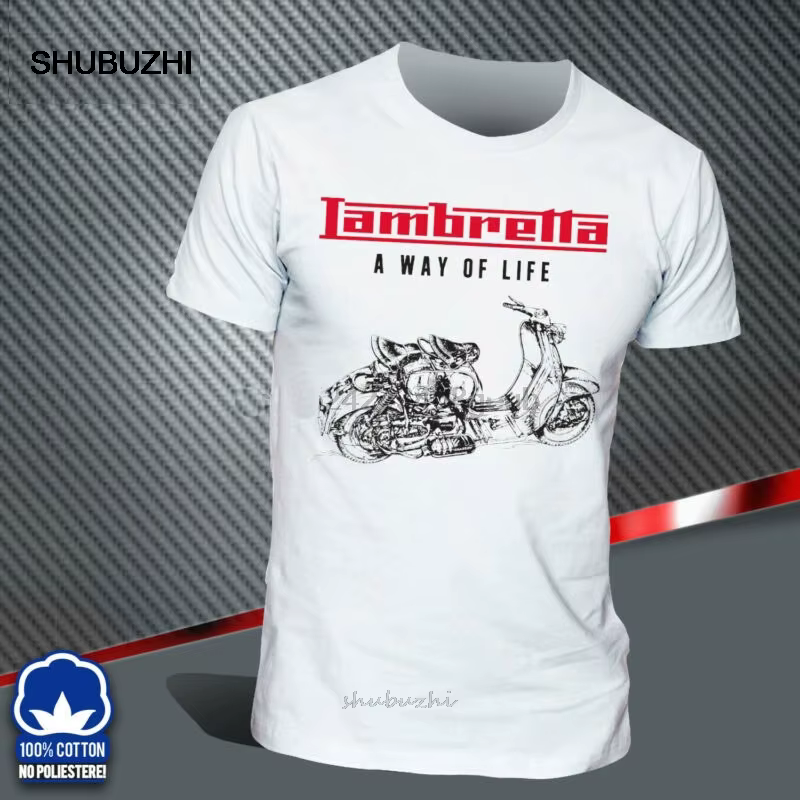 T-shirt en coton style italien pour hommes, Uomo, Lambretta, InnocTrembl50, mode d'été, taille europ