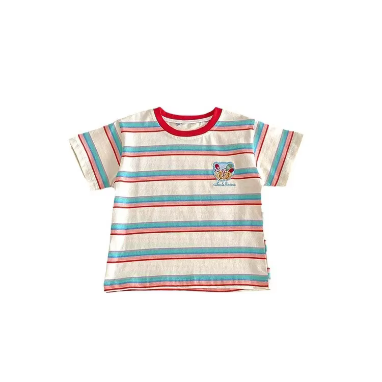 Famille coton t-shirts 2025 été Parent-enfant vêtements père mère et fille fils coton à manches cour