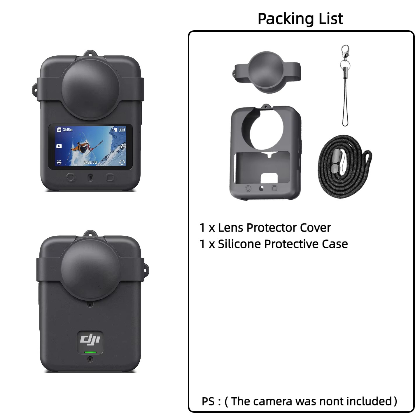 Kit d'accessoires pour caméra Dji Osmo 360, protection d'objectif/couvercle de protection en Silicon