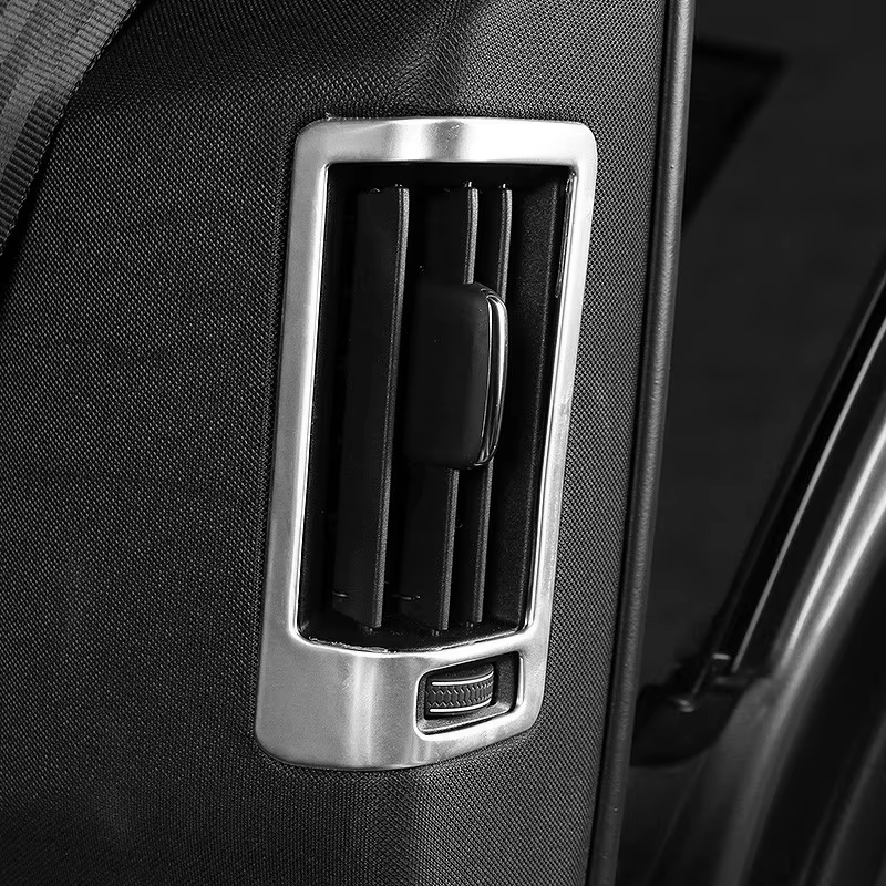 Couvercle de sortie d'aération du montant B intérieur en acier inoxydable, accessoires de voiture, g