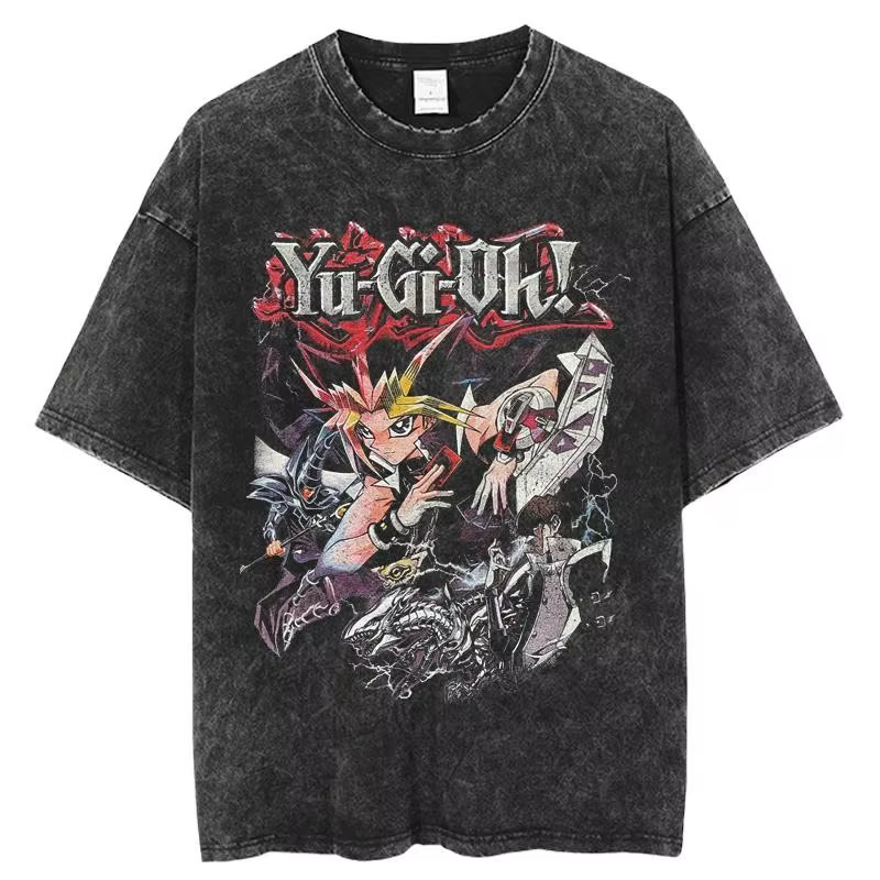 Anime Yu Gi Oh Yami Yuugi Cool graphique T-shirt hommes Manga surdimensionné t-shirts lavé coton T-s