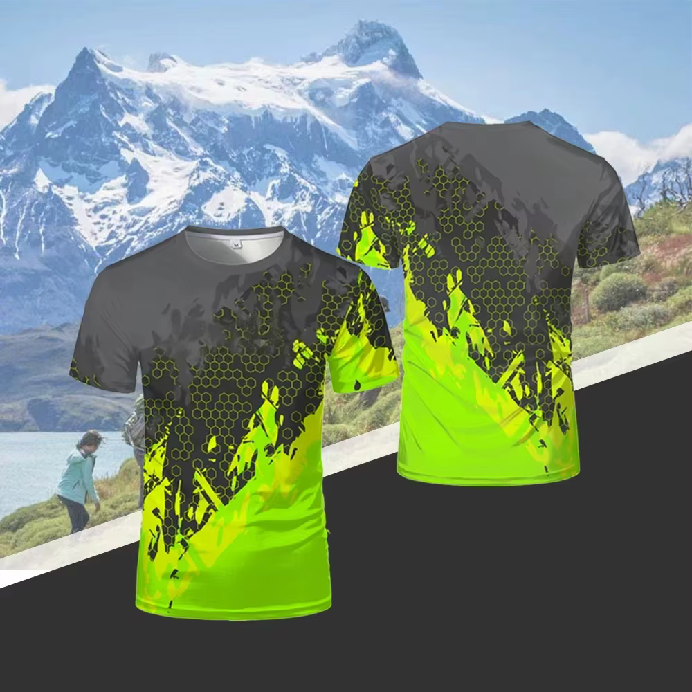 T-shirts de course en plein air pour hommes, t-shirt Design imprimé en 3D, à la mode, pour l'escalad