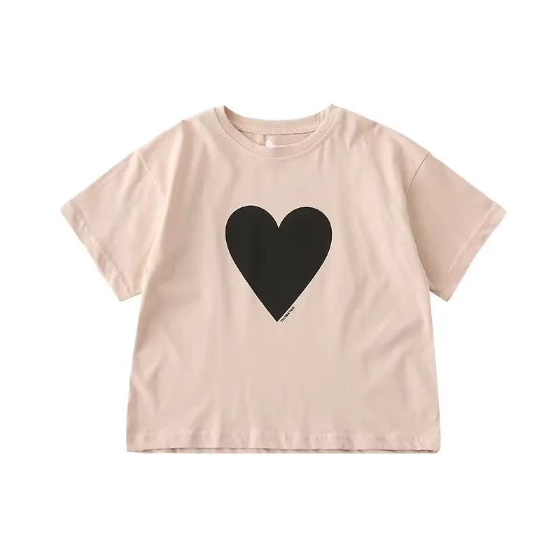 Parent-enfant correspondant Couples coeurs vêtements pour la famille papa fils t-shirt amant maman f