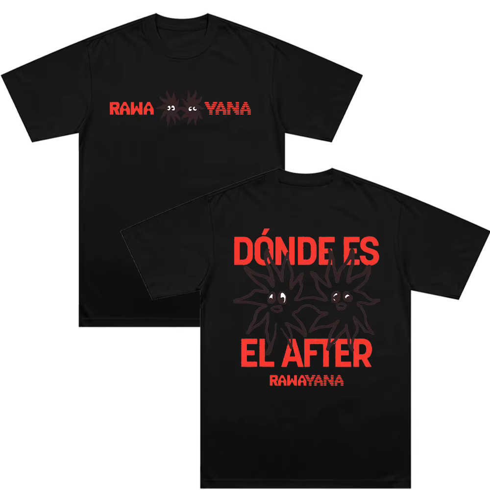 T-shirts Rawa Yana, vêtements de merchandising de l'album du groupe Rawayana, mode unisexe, coton de