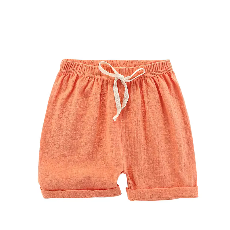 Shorts pour adolescents 150 160cm, vêtements d'été en coton et lin, bleu clair, noir, rouge, pour en