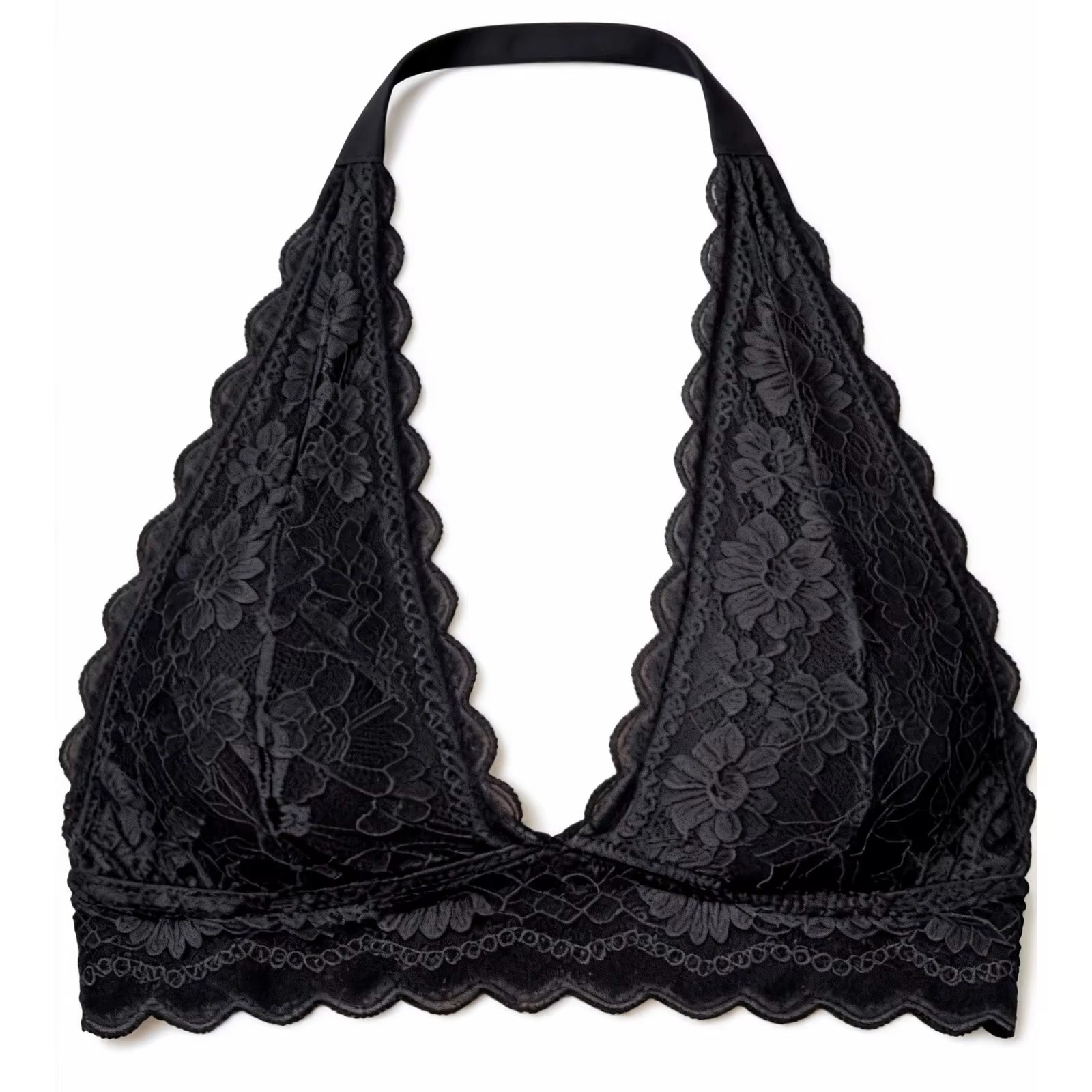 Soutien-gorge halter en dentelle pour femme, push-up et rehausseur, sans armatures, confortable, inv