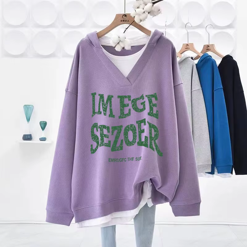 Sweat-shirt à capuche pour femmes deux pièces en Promotion basique 2025 tendance Kpop Designer nouve