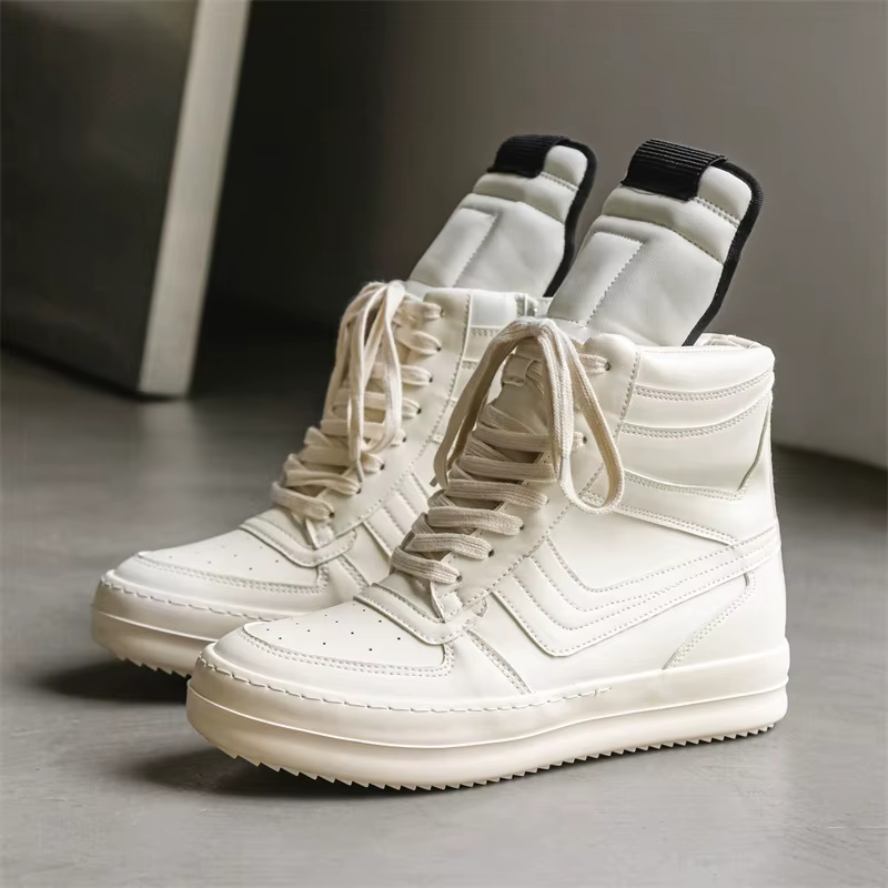 Chaussures montantes pour hommes, bottines, baskets montantes décontractées, baskets plateforme rétr