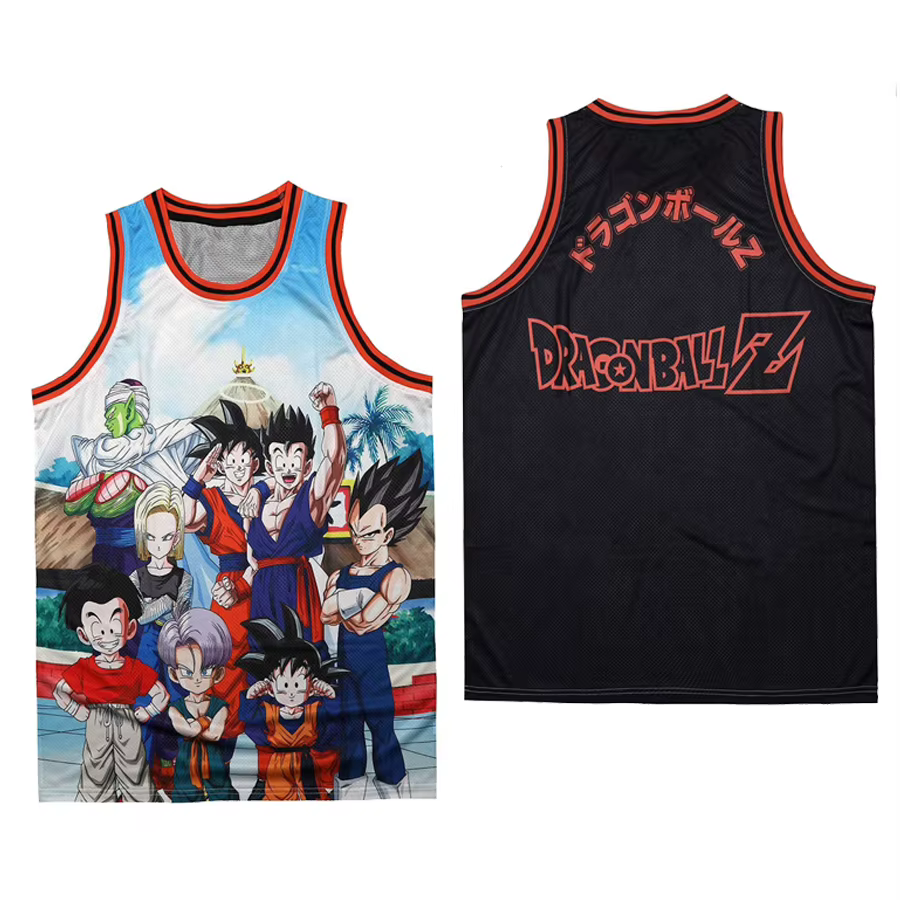 Bandai Tenkaichi Budokai Dragon Ball Z Anime Allover Print Gilet Athleisure pour adultes et enfants,