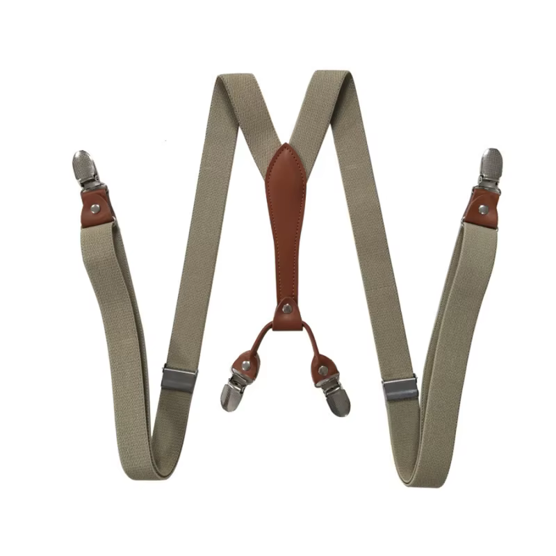 Bretelles de 2.5cm pour hommes et femmes, ceinture de pantalon solide, bretelles universelles élasti
